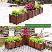 Jardinière carrée durable en composite pour extérieur, idéale pour projets de plantes fruitières et de fleurs