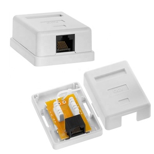 Cat.6 RJ45 8P8C UTP không được che chở bề mặt cổng duy nhất gắn kết hộp - Product Image 1