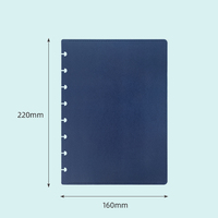 Housse de carnet RINGNOTE A5 en cuir PU, fine, réutilisable, à reliure à disques, plusieurs couleurs, souple, pour agenda
