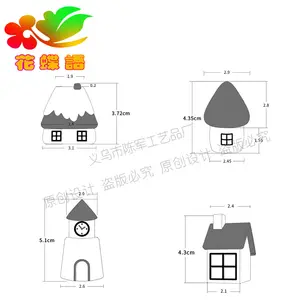 Christmas House New Year Instagram Decorative arts and Crafts ornaments Photography props cartoon castle snow small gifts