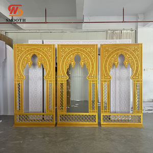 SMOOTH india Style Acrylic Pvc Sliver Acrylic <b>Backdrop</b> <b>stand</b> Wedding arch props - Product Image 2