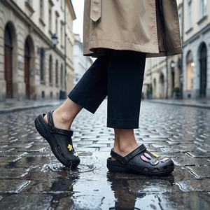 Sandales d'été tendance pour femmes Yearning, à talons hauts, ornées de cristaux, avec trous, série de couleurs macaron, pour intérieur et extérieur, 3 cm - Product Image 2