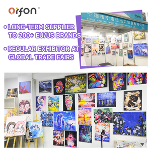 <span class=keywords><strong>Kit</strong></span> de <span class=keywords><strong>Peinture</strong></span> à l'<span class=keywords><strong>Huile</strong></span> DIY en Gros d'Usine Orfon - Art Mural Personnalisé sur Toile Paysage Coucher de Soleil Palmiers avec Faible MOQ et Expédition Rapide - Product Image 5