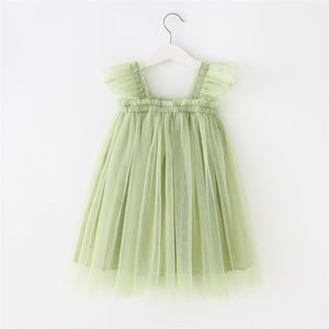 Robe de fille en Tulle à manches évasées pour enfant en bas âge, Logo personnalisé RTS - Product Image 5