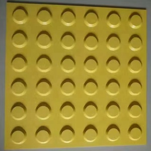 5 Piastrelle Antiscivolo In Gomma Per Non Vedenti | 39,2x39,2 Cm | Pavimentazione Tattile Gialla | Superficie Goffrata | Per Marciapiedi, Stazioni E Centri Commerciali | Facile Installazione