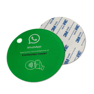 <span class=keywords><strong>Nfc</strong></span> Tags Vervaardigt Groothandel Programmeerbaar Acryl 3.93 Inches <span class=keywords><strong>Nfc</strong></span> Ronde Tiktok Volg Plaat 100Mm - Product Image 5