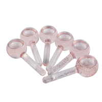 Soins de beauté globes de glace faciaux scintillants d'or rose Magic gel non-freeze massage cooling gel globes de glace pour le visage