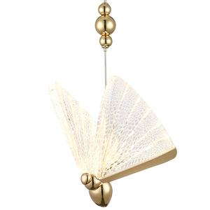 Titanio argento arte farfalla <span class=keywords><strong>Plexiglass</strong></span> forma irregolare casa LED lampadario a testa singola - Product Image 1