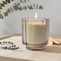 Bougie en cire de soja de luxe 7OZ, porte-bougie en verre, pots à bougies pour la vente en gros, bougies parfumées, parfum d'ambiance pour la maison