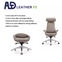 Fournisseur de chaises de bureau ergonomiques pivotantes en cuir à marque privée pour les bureaux, les hôtels et les salons
