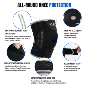 <span class=keywords><strong>Rodillera</strong></span> Ajustable con Soporte de Resorte y Estabilizadores <span class=keywords><strong>Laterales</strong></span> Dobles <span class=keywords><strong>para</strong></span> Correr, Baloncesto, Deportes, Alivio del Dolor Articular - Product Image 3