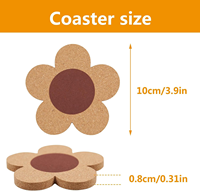 Sous-verres en liège vierge, absorbants, réutilisables, antidérapants, résistants à la chaleur, 100% liège naturel, 4 pouces, style rustique campagnard