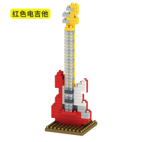 Low Price ABS Piano Guitar Building Blocks Intelligent Assembly Musical Instrument Figurine Gift