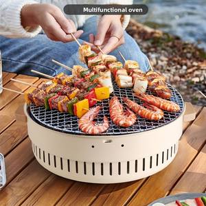 <span class=keywords><strong>Barbacoa</strong></span> de Carbón Personalizada, Portátil para Exteriores, Resistente a la Oxidación, <span class=keywords><strong>Chimenea</strong></span> para Hervir Té, Parrilla Multifuncional Pequeña para el Hogar - Product Image 2