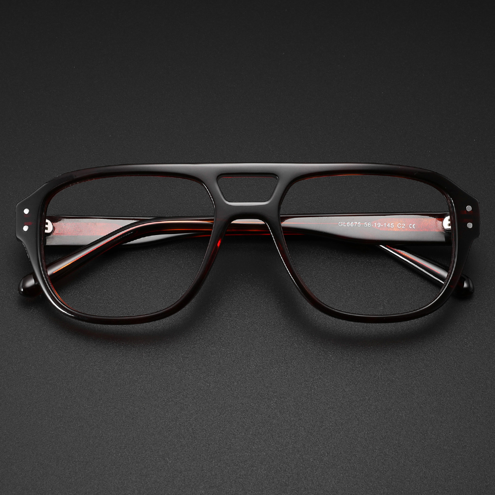 Wholesale Double Bridge Optical Frames Customizable Shape Glasses