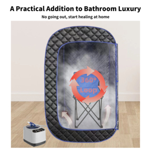 Sauna Portatile YEETE LN in Legno di Hemlock per Appartamenti - Spa Personale a Vapore Salvaspazio e Regolabile, Facile da Installare e con Vapore Secco - Product Image 3