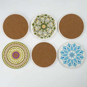 ชุดจานรองแก้วเซรามิก 4 ชิ้น คุณภาพสูง ขายส่งจากโรงงาน พร้อมที่วางเซรามิก จานรองแก้วทรงกลม สำหรับของที่ระลึก - Product Image 3