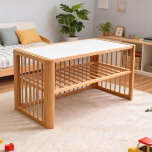 <span class=keywords><strong>Cuna</strong></span> de Madera Multifuncional Montessori con Tablero de Dibujo, Almacenamiento de Haya, Cama <span class=keywords><strong>para</strong></span> Bebés Recién Nacidos - Product Image 2