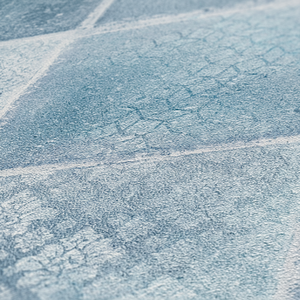 ม้วนวอลล์เปเปอร์วินเทจสีฟ้าสีขาว-ไม่ทอไวนิลห้องครัวไม่ทอวอลล์เปเปอร์โรงงาน-10,05x0,53เมตร - Product Image 1