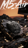 Souris de jeu Darmoshark M5Air personnalisée, carbone forgé, sans fil, triple mode, 30000 DPI, 8K, souris pour PC, accessoires pour ordinateur portable