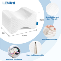 Oreiller ergonomique en mousse à mémoire de forme pour les jambes, soutien multi-positions pour soulager les douleurs aux hanches et aux genoux, avec design portable