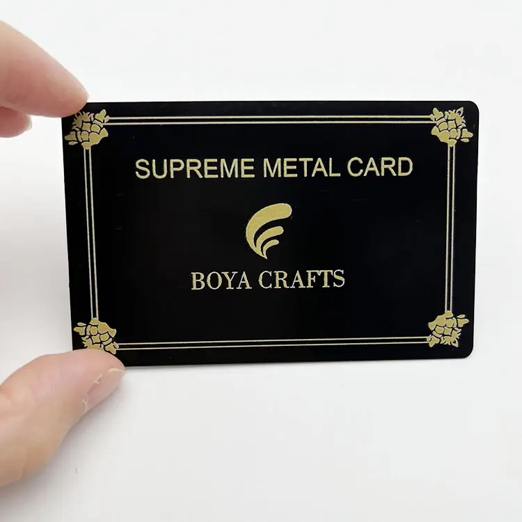 BOYA Metal Craft Stainless Steel Visit Name Card Custom Metal NFC Business Card Metal Credit Card Blank With Logo