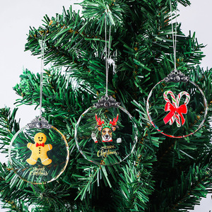 Adornos Navideños de Cristal Transparente K9 al por Mayor, Estilo Feng Shui, Decoraciones Colgantes para Árbol, Artesanías de Cristal, Adornos Navideños Económicos - Product Image 4