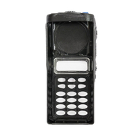 Kit de boîtier avant Motorola PMLN4199 pour talkie-walkie radio bidirectionnelle avec clavier complet de remplacement, noir