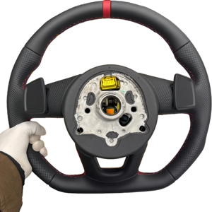 Convient pour <span class=keywords><strong>Audi</strong></span> A1 C7 C8 B8.5 B9 S3 <span class=keywords><strong>S4</strong></span> S5 S6 S7 S8 R8 TTS TT B8 A4 Volant de voiture Volant en cuir Ancien à Nouveau - Product Image 5