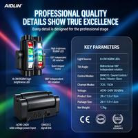 Promotion Projecteur LED Spider à 8 têtes mobiles 8x3W RGBW Beam DMX512 à activation sonore pour DJ, discothèque, bar, mariage, fête