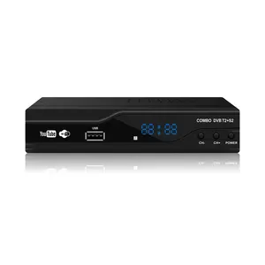 DVBT2 S2 vệ tinh TV Receiver PowerVu iks DVB-T2 DVB-S2 kỹ thuật số trên mặt đất Combo H.264 HD 1080P DVB-C T2 S2 Tuner giải mã