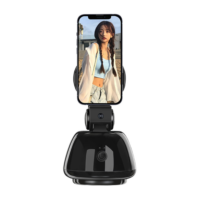 Battery Auto Tracking Smart Phone Gimbal 360 Degree Rotation Face Recognition Tripod Stand for Live Streaming Vlog Shooting