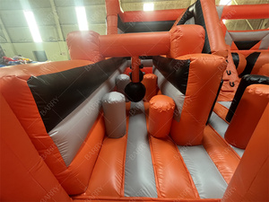 Thiết kế mới trượt lớn nhà bị trả lại thương mại Inflatable công viên chủ đề Rides với trò chơi thể thao khóa học trở ngại - Product Image 4
