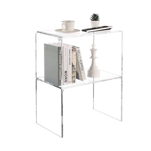 Thiết kế hiện đại rõ ràng 10mm Acrylic trang trí cuối bảng rõ ràng Acrylic sofa bàn - Product Image 1