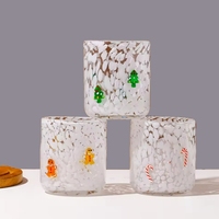 Gobelet à jus en gros, gobelet à jus en verre artisanal, multicolore, bricolage, gobelet en verre à fusion à chaud, styles multiples, verres à boire iconiques