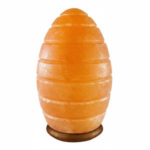 Lámpara con forma de huevo y sal Natural, naranja, indio - Product Image 1