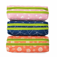 Trousse à crayons Oxford personnalisée Stasun avec double fermeture éclair, grande capacité, double compartiment, sac à crayons en textile pour étudiants, école, bureau