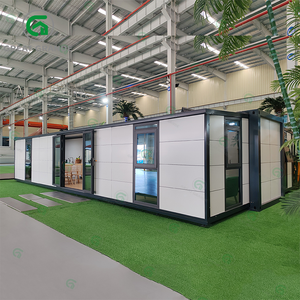 Pared de vidrio de lujo 40ft Prefab Container House Modular Oficina portátil 3 dormitorios Home Restaurant Container Shop Store Villa - Product Image 1