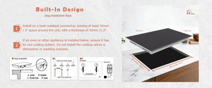 Placa de Inducción Eléctrica de 2 Zonas con Función de Potenciación - Product Image 4