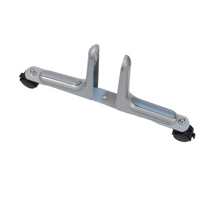 Screen Legs <b>Silver</b> Aluminum Alloy Steel Furniture Leg With Movable Pulley <b>Bracket</b> For Office Partition Entrance Use - Product Image 4