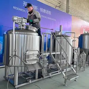 Stainless Steel Electric Brewery Mash Tun/kettle/whirlpool Pot/fermentation Tank Brewhouse 500l Beer Turnkey Brewing System