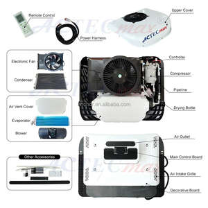 Tutta la macchina camion traversina sul tetto 24V 12V aria condizionata AC.161.128 RH68 R134a <span class=keywords><strong>Auto</strong></span> condizionatore di parcheggio per trattore furgoni RV - Product Image 4