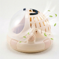 Lit pour chat semi-fermé portable en forme de capsule spatiale avec conception thermique épaissie, abri d'hiver privé pour chats à poils longs