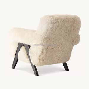 Sillón de Salón con Tapicería Suave OEM Sassanid, Sillón de Piel de Oveja Jakob - Product Image 4