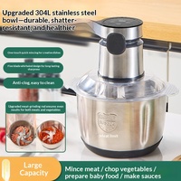 Penggiling Daging Listrik Stainless Steel Layar Sentuh Baru 500W 37V-110V Pengolah Makanan Multifungsi untuk Penggunaan Rumah Tangga Cocok untuk Makanan