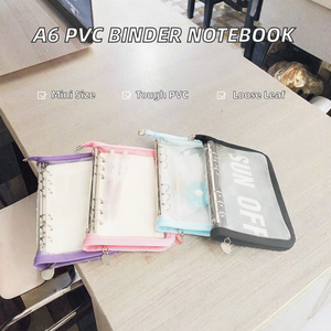 Carpeta de Anillas A6 de PVC Suave con Cierre, Bolsillos para Tarjetas y Dinero, Cuaderno Planificador, Promoción HT Color - Product Image 2