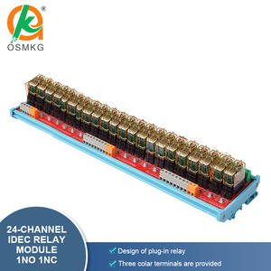 Osangming 24Channel papan <span class=keywords><strong>Output</strong></span> Relay <span class=keywords><strong>12V</strong></span>/24V 12amp Relay elektromagnetik modul IO Optocoupler untuk PLC - Product Image 3
