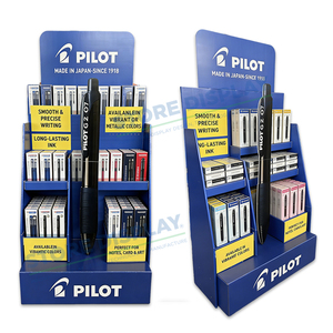 Présentoirs de sol en carton ondulé personnalisés en usine à faible MOQ, unités de présentation autoportantes en carton POP pour les détaillants de papeterie rentrée scolaire - Product Image 5