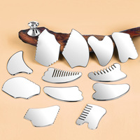 Acier inoxydable Gua Sha grattoir corps visage Massage outil soins de la peau corps cou visage outil LOGO personnalisé