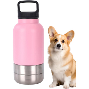 2025 3 1 32oz 64oz Stylish Simple Waterproof Portable Dog Water Bottle Bowls Stainless Steel Insulated Outdoor Travel Customized - Product Image 1